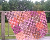 Autumn Lap quilt,  fall quilt, original design, hand quilted, Denyse Schmidt Hope Valley