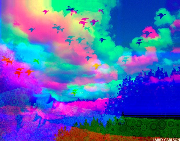 Colorful.Afternoon...16x20" matted fine art photo collage / giclee print