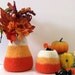 Halloween Fall Candy Corn Felted Wool Baskets