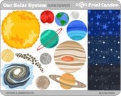 Our Solar System - NOT COMMERCIAL USE - Digital Clip Art - solar system planets science educational teach