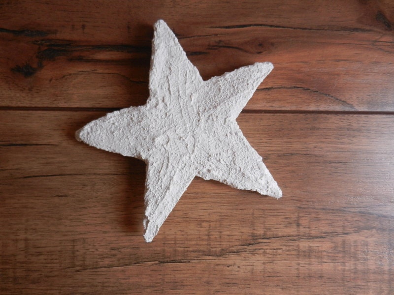 Star decor / White Star Home Decor /  White Home Decor / rustic star / Bamboo and Stucco / wall art