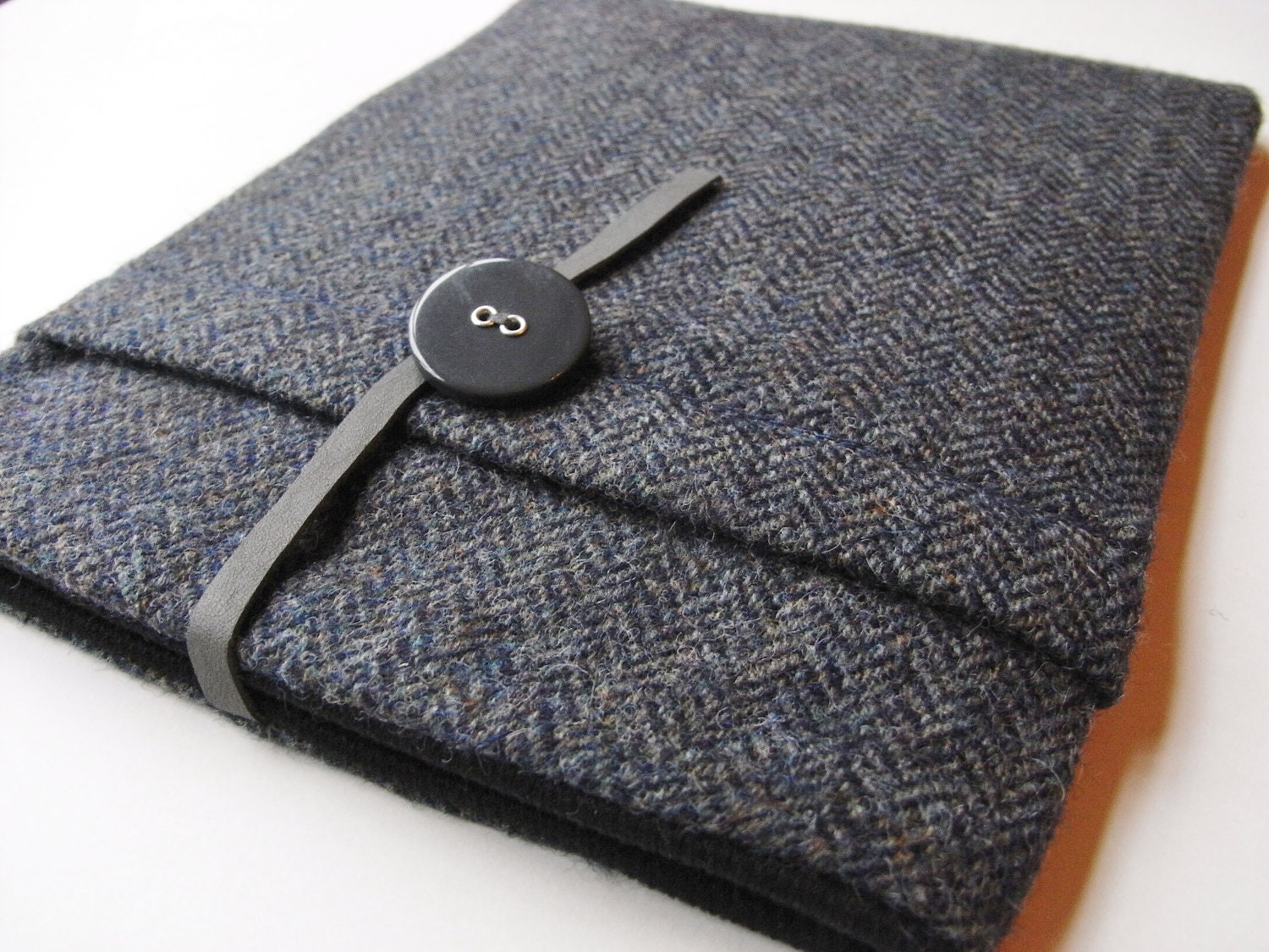 ipad 2 Case / ipad 3 Cover Sleeve / Kindle DX / Gray Herringbone Harris Tweed