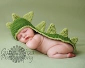 Dinosaur Baby CROCHET PATTERN Easy Hat with Tail and Horns