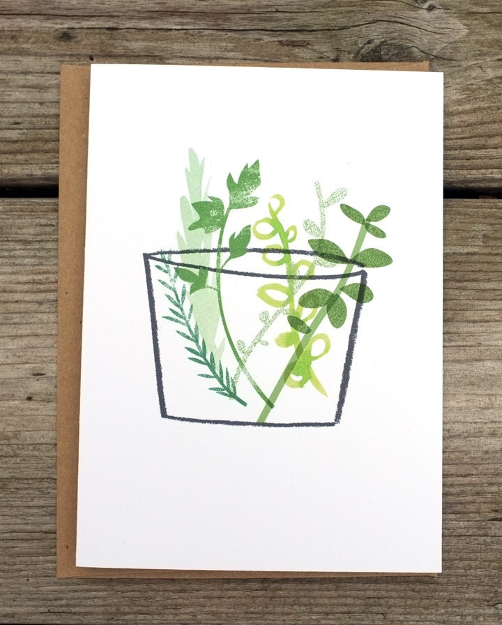 fresh herb A6 card