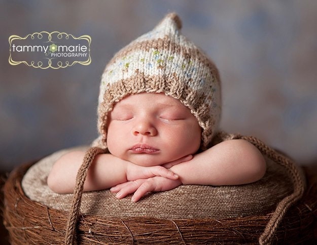 Sugar Cookie Bonnet Newborn Baby Unisex Girl Boy Photography Photo Prop