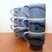 vintage Blue Stackable Mugs, set of 9, never been used