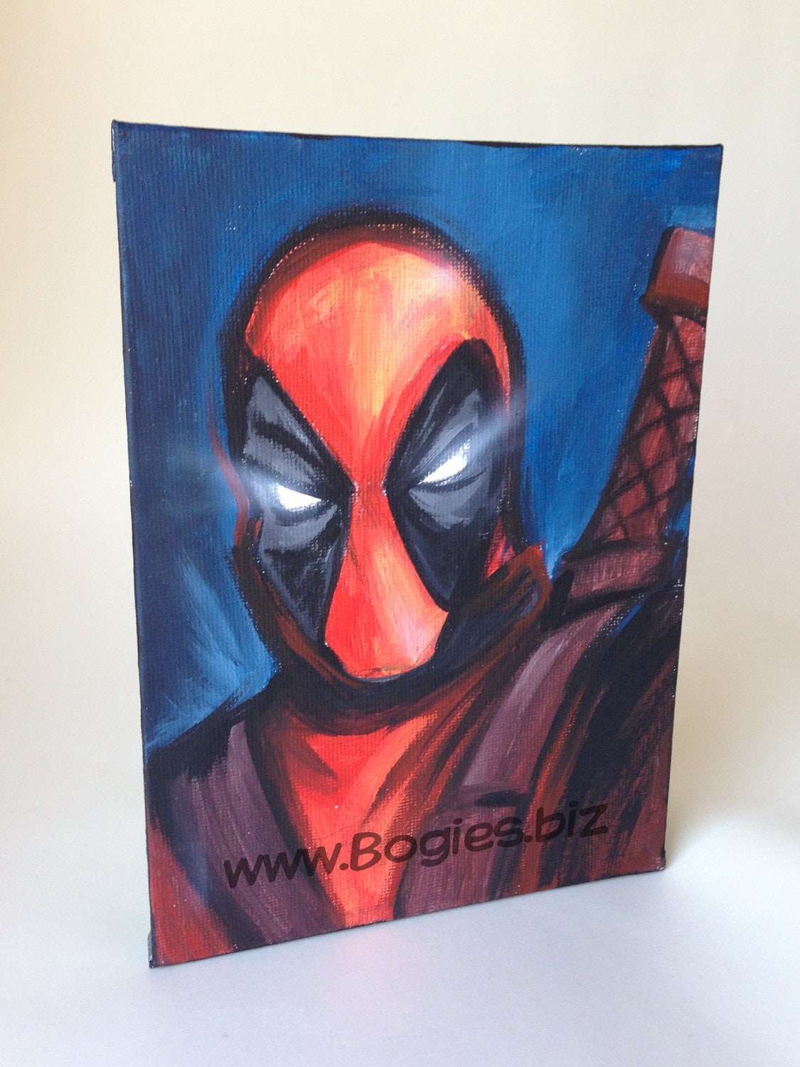 Deadpool Original Acrylic Painting, Super Hero Series