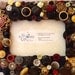 Brown Earth-toned Button Picture Frame in Browns, Olive and Burgundy for 4"x6" photo