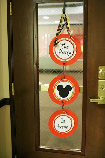 Welcome Door Sign Printable Boy - Mickey Mouse Birthday Party Line - STYS