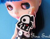 SALE LAST CHANCE Skeleton Elephant Blythe Pull Ring Charm  Kawaii emo gothic