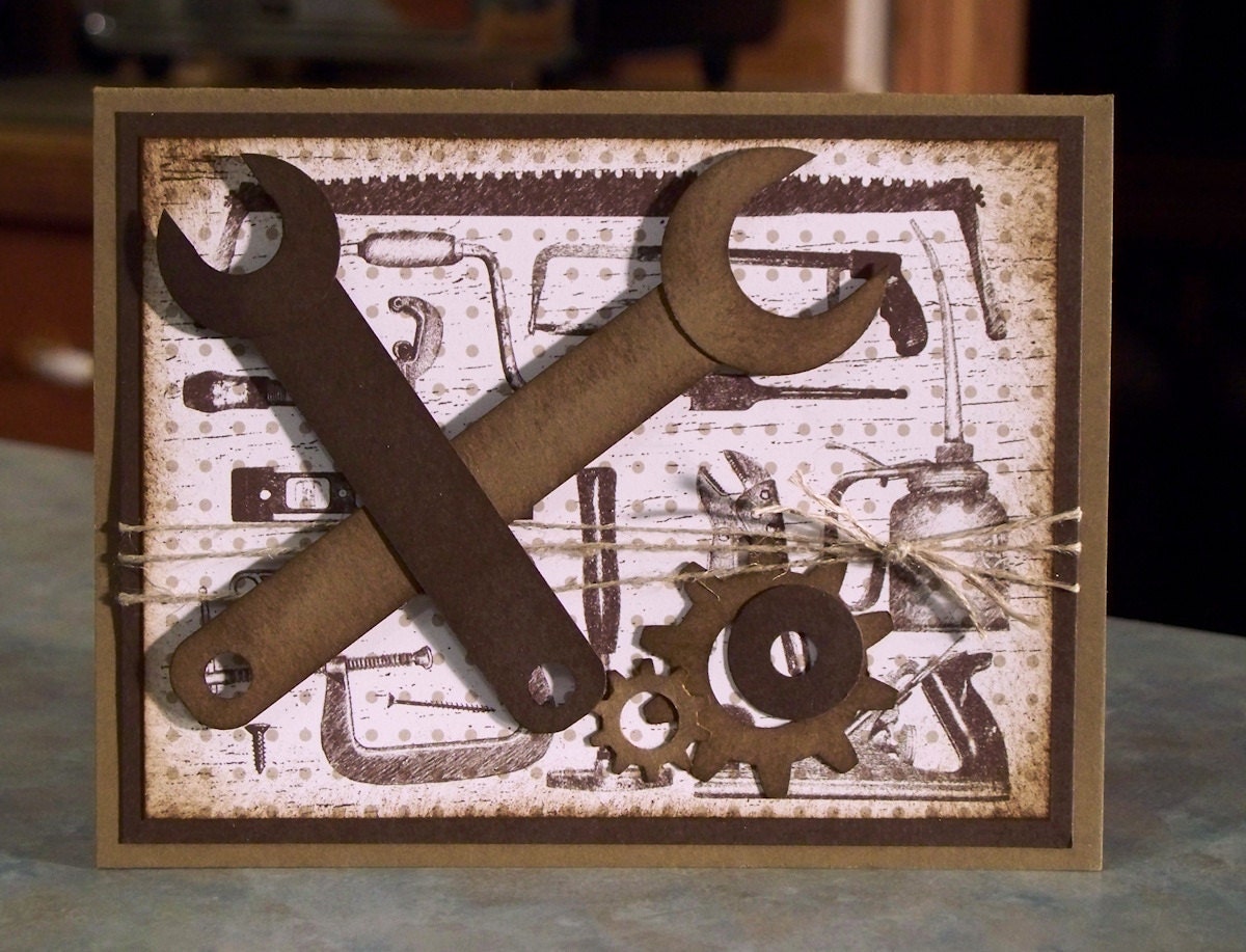 Mr. Fix It Card using Stampin Up TOOL SHED - Anniversary - Birthday - Father's Day