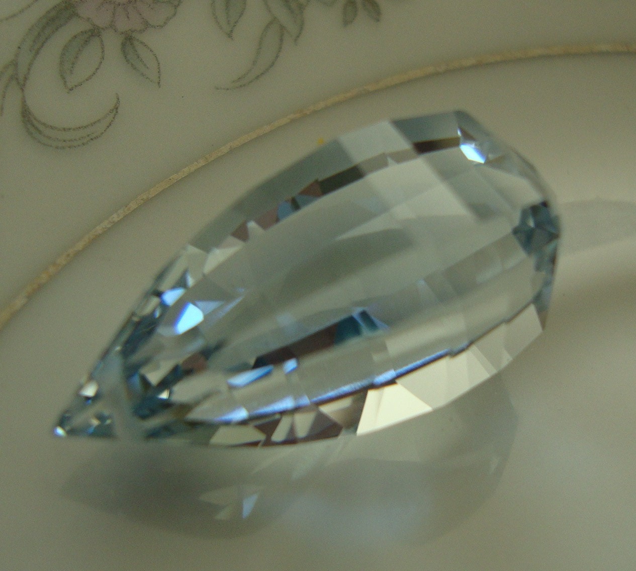 Beautiful Pale Blue African Quartz Briolettes in Fancy Step Cuts