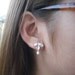 birthstone, tiny leaf post earrings - sterling silver post, wedding gift, bridesmaids gift