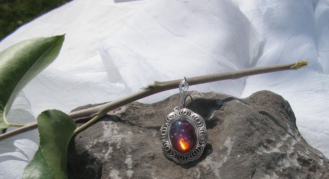 Fire Opal Earrings in large 18x13 size eye catching and on fire look FREE SHIP to U.S.