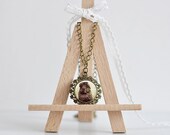 Como Te Llama Photo Pendant Wearable Art Gift vintage jewelry antique brass humorous funny animal