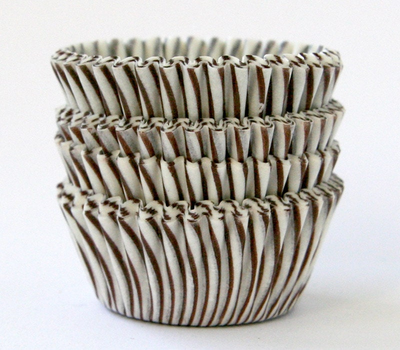 MINI Brown Stripe Cupcake Liners (60) Il_170x135