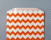 Orange Chevron Goody Bags / Favor Bags / Treat Bags (20) - 5 x 7.5 inches - Midi Size Il_170x135