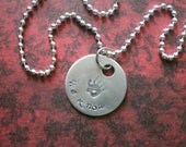 we know - hand stamped skyrim inspired necklace