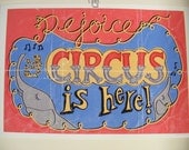 Rejoice Circus Elephants Giclee Print