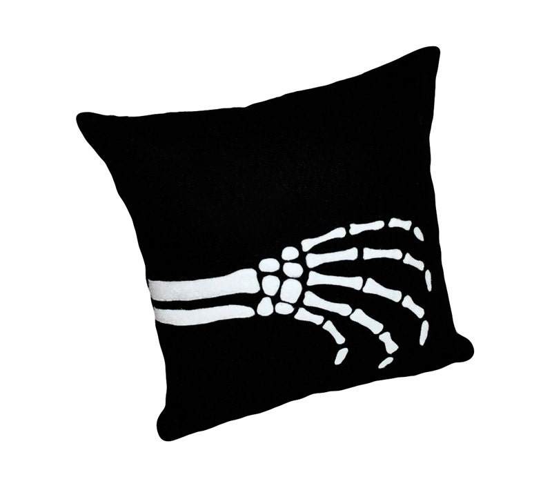Skeleton Hand Pillow