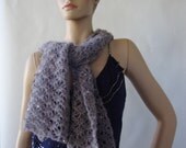 Sequined Mohair Scarf - Smoky Lilac