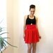 Red silk chiffon skirt - Medium - One of a kind Reworked vintage / Simone's Rose Sandbox collection