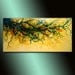 Original Abstract painting, Yellow Brown Green Vine landscape Contemporary, Modern Abstract Fine art By Henry Parsinia Large 48x24