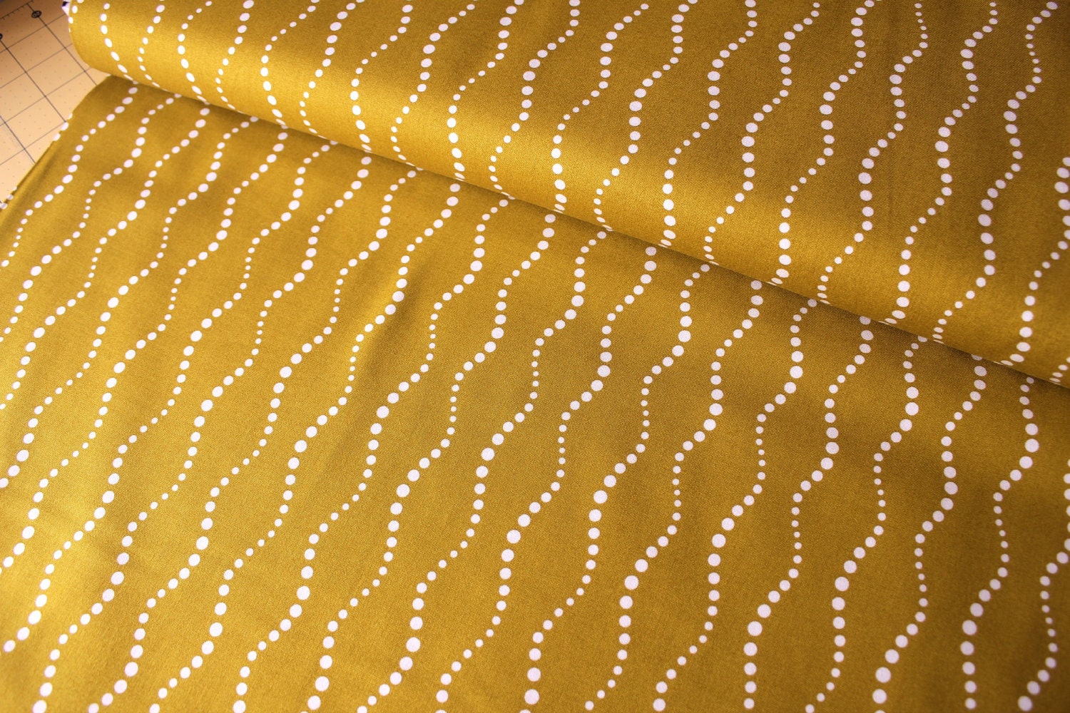 SALE.... Bike Path chartruese from Lucky Penny by Alison Glass and Andover Fabrics, 1/2 yard