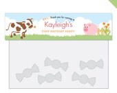 Barnyard Animals party - Personalized DIY printable treat bag label
