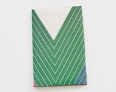 Vintage Magazine Wallet: Chevron  Business Card Case, Quathlamba by Frank Stella, Handmade from Vintage Ads, Item No. 1214