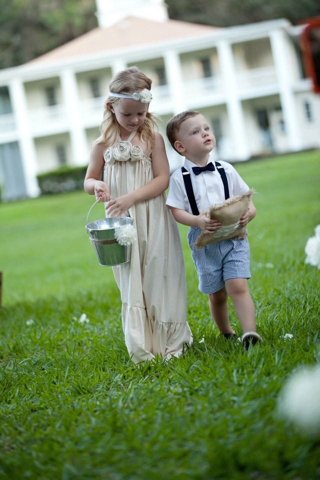 Ivy..natural cotton rustic flower girl dress size 6,7,8 and up