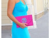 Set of 5 Bridesmaid Envelope Clutch purses - Great Gift - Free Personalization