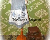 SALe- sale -sale- ONE of a KIND Upcycled- Dress from European Bed Linens This size Ready To Ship