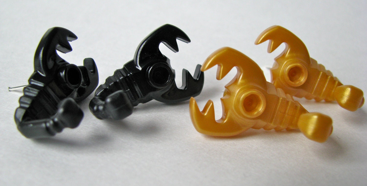 Scorpion Brick Post Earrings (Choose 1 Color)