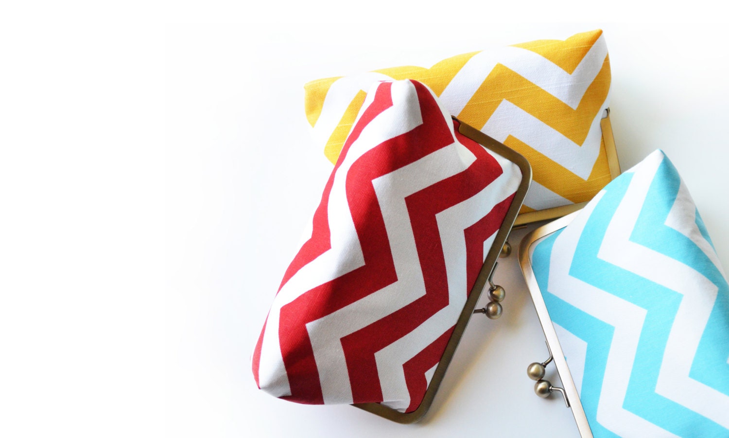 Chevron Handmade Clutches for Bridesmaids Gift Ideas Wedding Personalized Bags