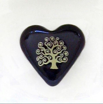 Tree of Life Purple Heart Pocket Keepsake Remembrance Token Momento