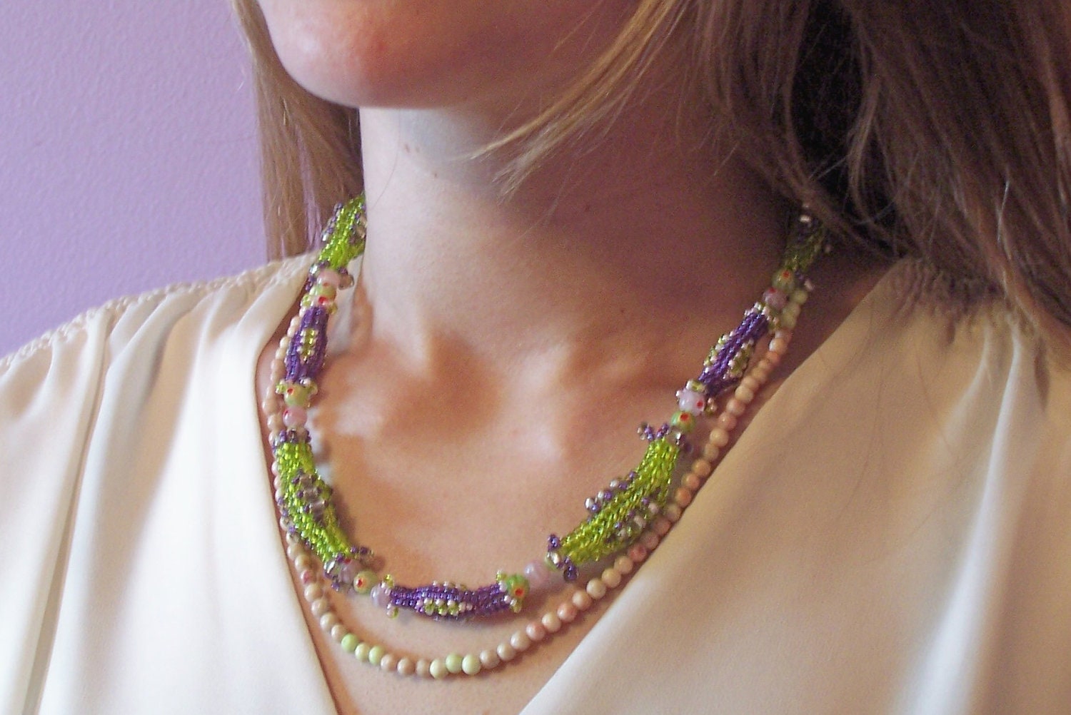 Fiesta Necklace, Beading Tutorial in PDF