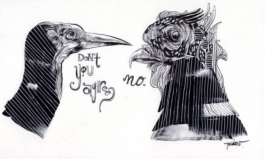 Small Talk Original Illustration