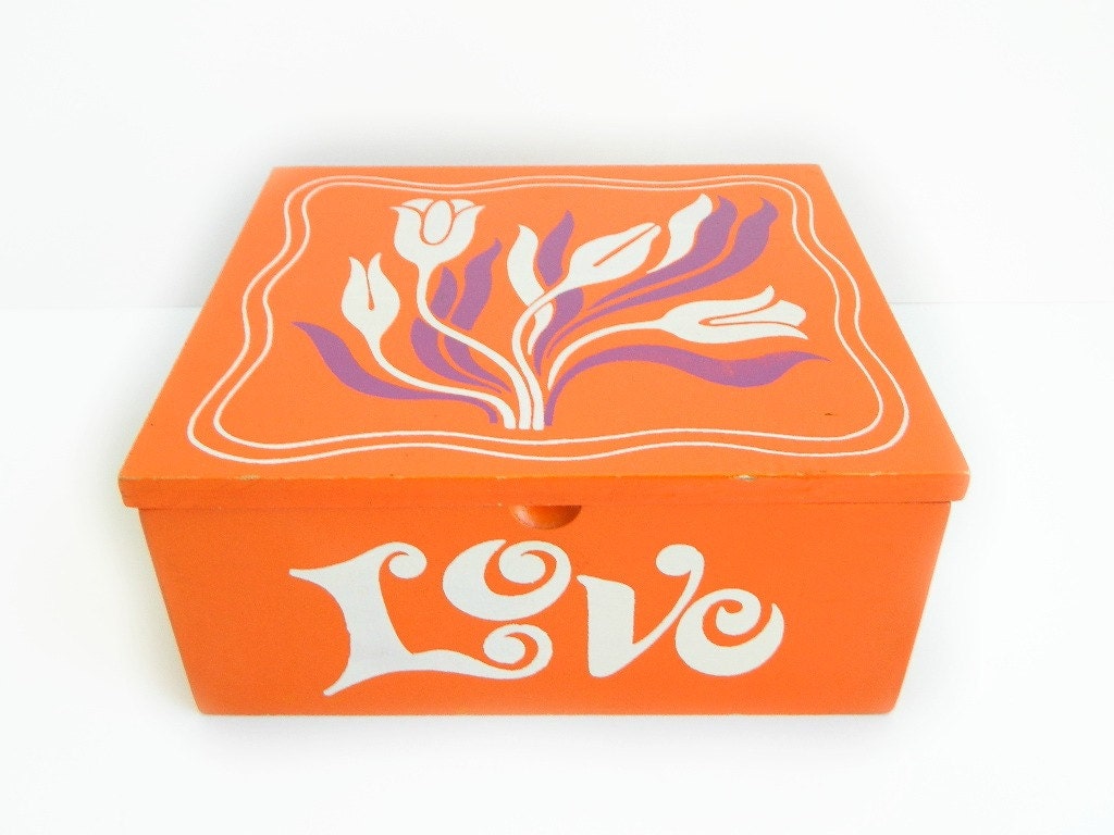 Pride Creations Orange LOVE Jewelry Storage Box - MonkiVintage