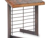 Wood & Metal Table Wire Corn Crib