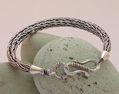 Viking Knit Bracelet. Sterling Silver Viking Weave bracelet.
