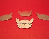 Crab Claws- 1 1/4" x 1" aluminum crab charm hand stamped and customized for you