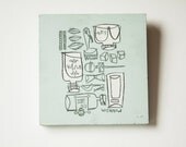 How to Mint Julep - mini original painting on board