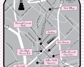 As Seen on STYLE ME PRETTY - Custom Wedding Map Dallas, Tx