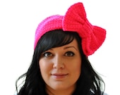 The Big Bow - Crochet Bow Headband Winter Pick Your Color