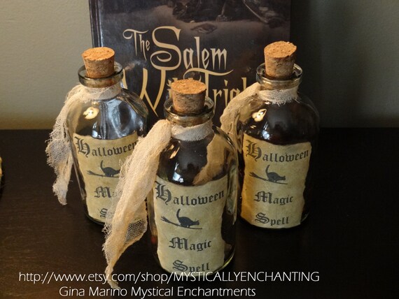 SALE Halloween Magic Spell Bottle Potion Bottle