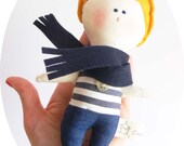 MINI DOLL - child friendly cotton and felt kids Doll - handmade in Italy -
