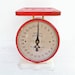 Vintage Kitchen Family Scale - Antique Kitchen American Scale with Red