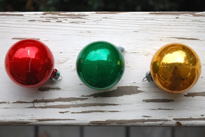 Vintage Glass Ornaments - Lot of 3