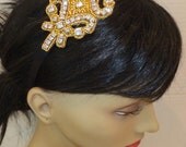 Bridal Rhinestone Headband, GIANNA, Bridal Headband, Gold Headband, Rhinestone Headband